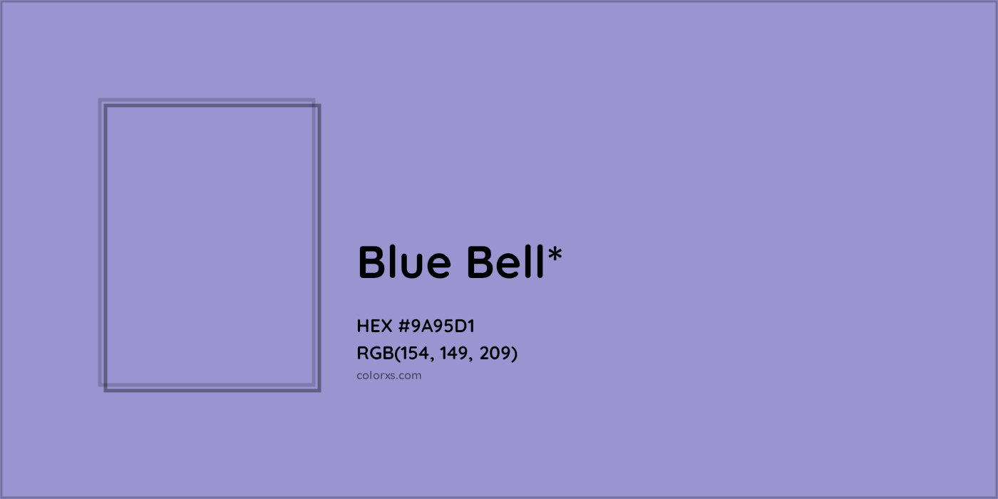 HEX #9A95D1 Color Name, Color Code, Palettes, Similar Paints, Images