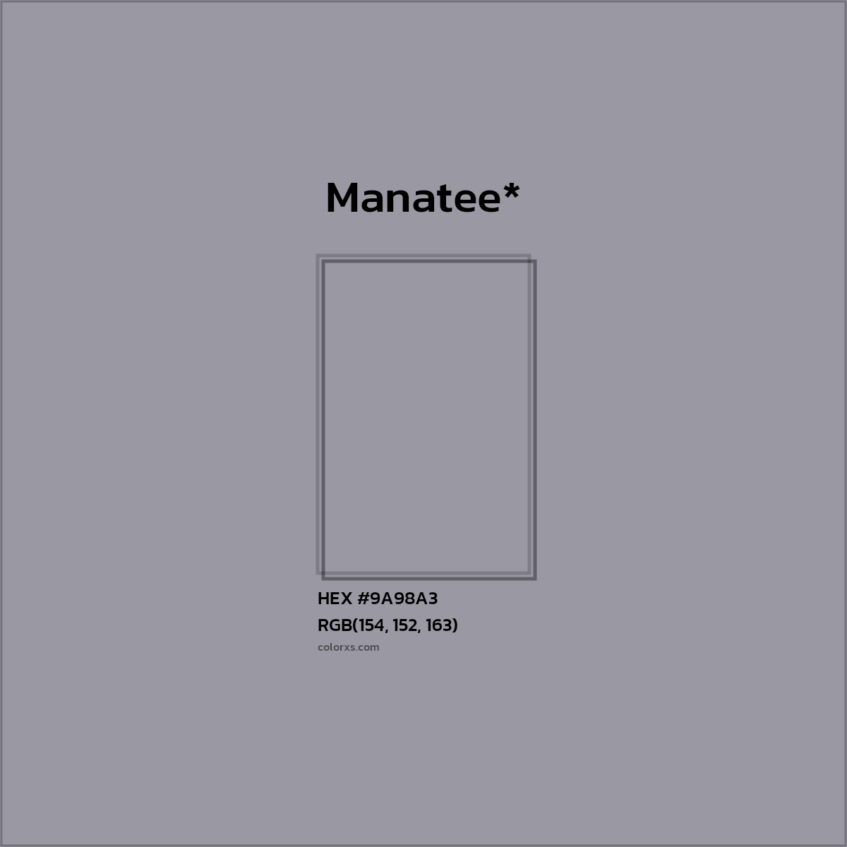 HEX #9A98A3 Color Name, Color Code, Palettes, Similar Paints, Images