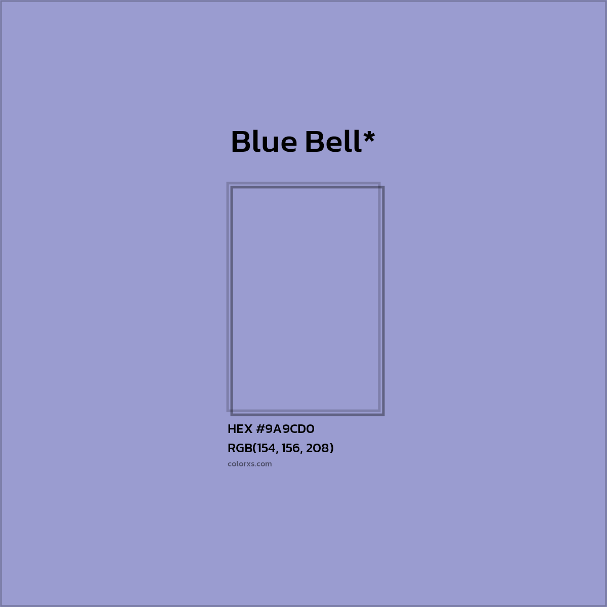 HEX #9A9CD0 Color Name, Color Code, Palettes, Similar Paints, Images