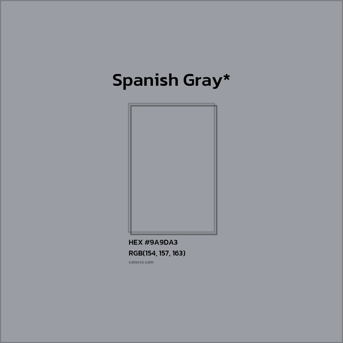 HEX #9A9DA3 Color Name, Color Code, Palettes, Similar Paints, Images