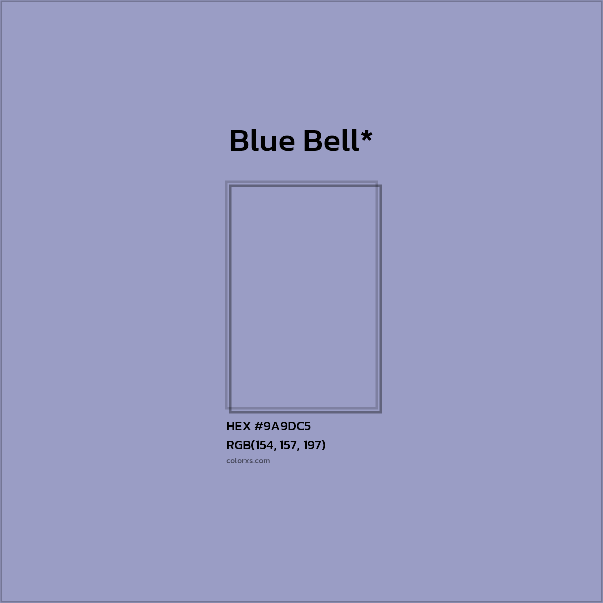 HEX #9A9DC5 Color Name, Color Code, Palettes, Similar Paints, Images