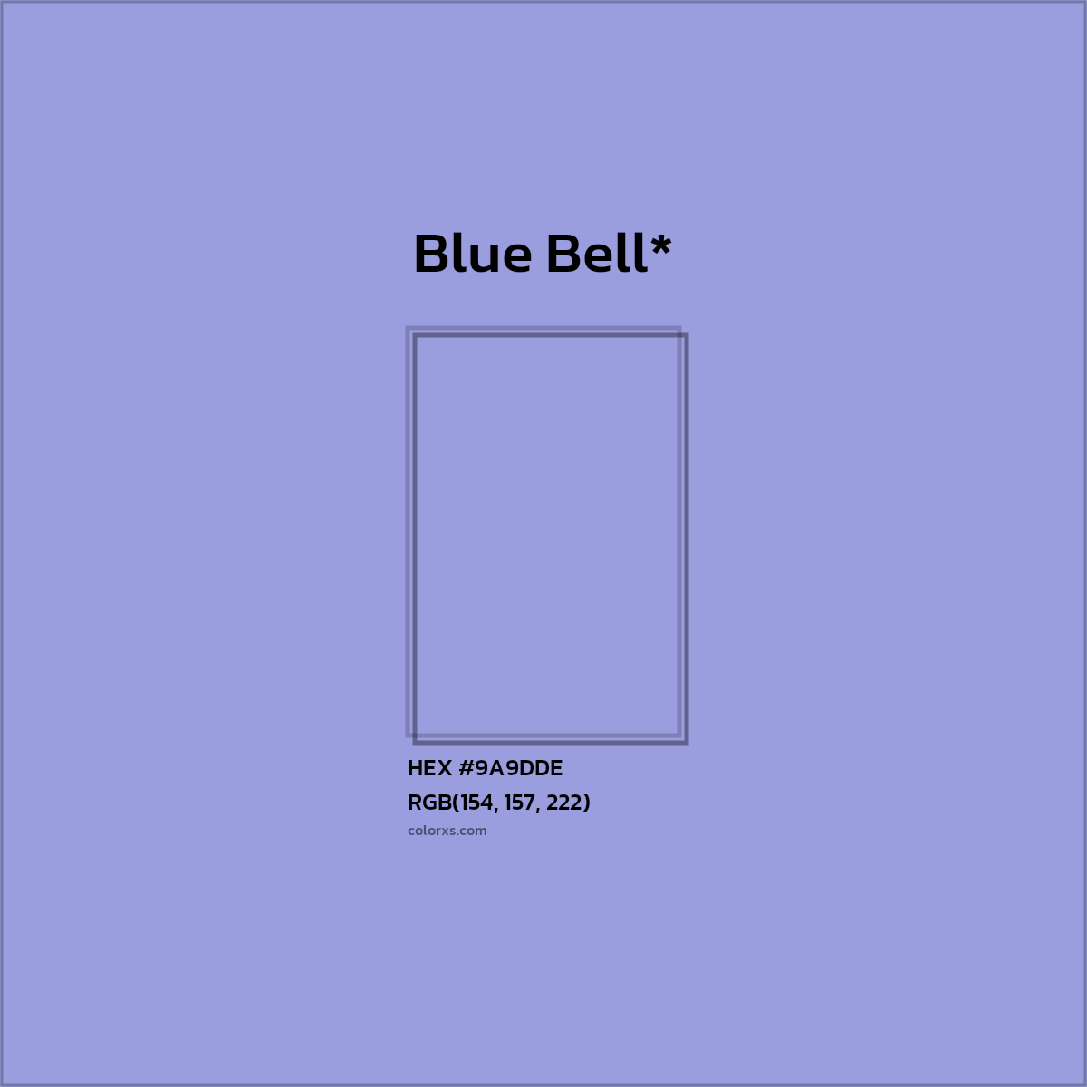 HEX #9A9DDE Color Name, Color Code, Palettes, Similar Paints, Images