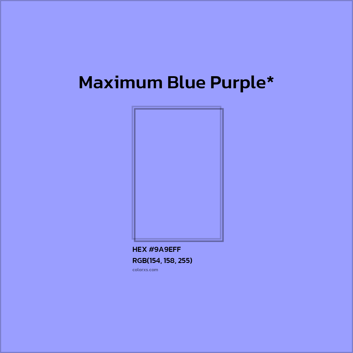 HEX #9A9EFF Color Name, Color Code, Palettes, Similar Paints, Images