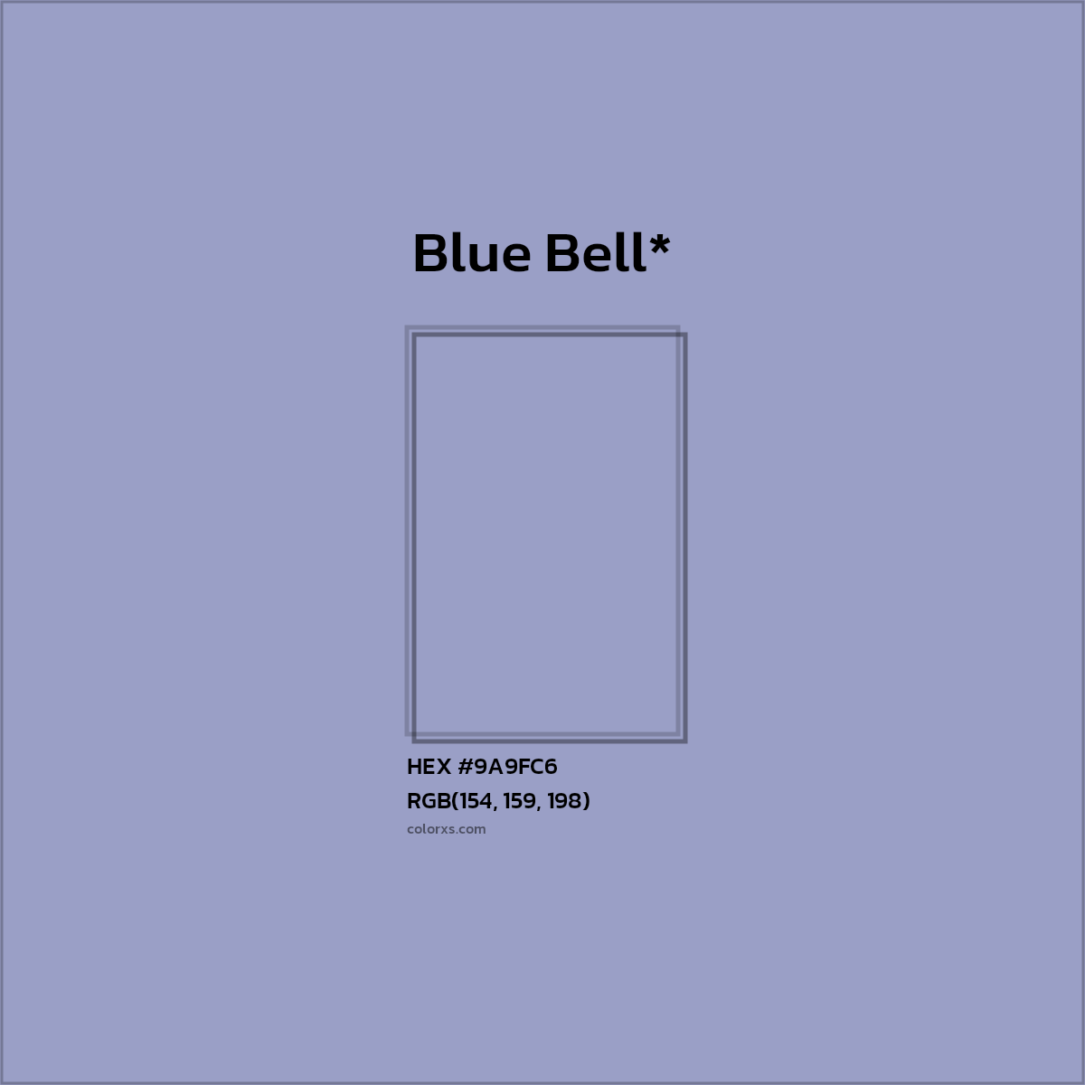 HEX #9A9FC6 Color Name, Color Code, Palettes, Similar Paints, Images