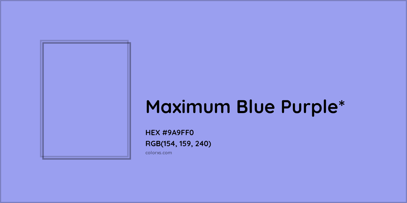 HEX #9A9FF0 Color Name, Color Code, Palettes, Similar Paints, Images