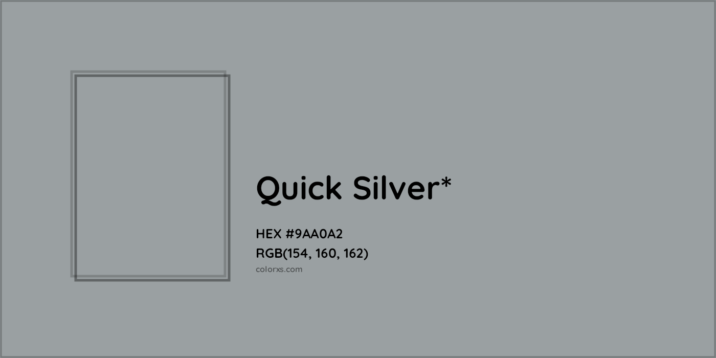 HEX #9AA0A2 Color Name, Color Code, Palettes, Similar Paints, Images