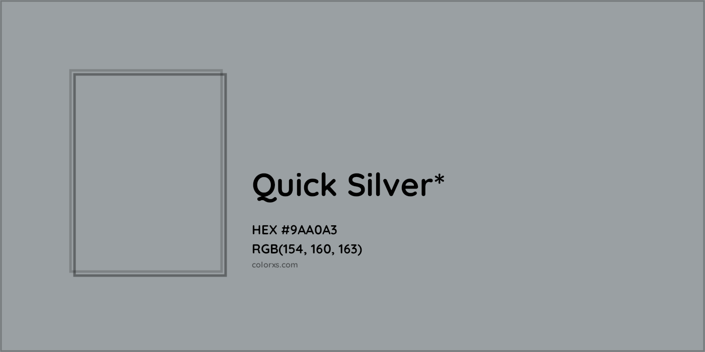 HEX #9AA0A3 Color Name, Color Code, Palettes, Similar Paints, Images