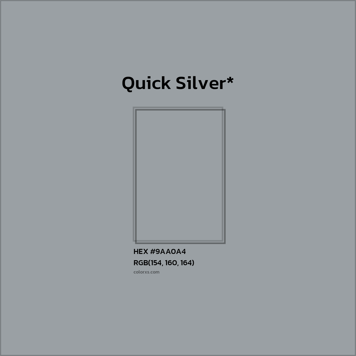 HEX #9AA0A4 Color Name, Color Code, Palettes, Similar Paints, Images