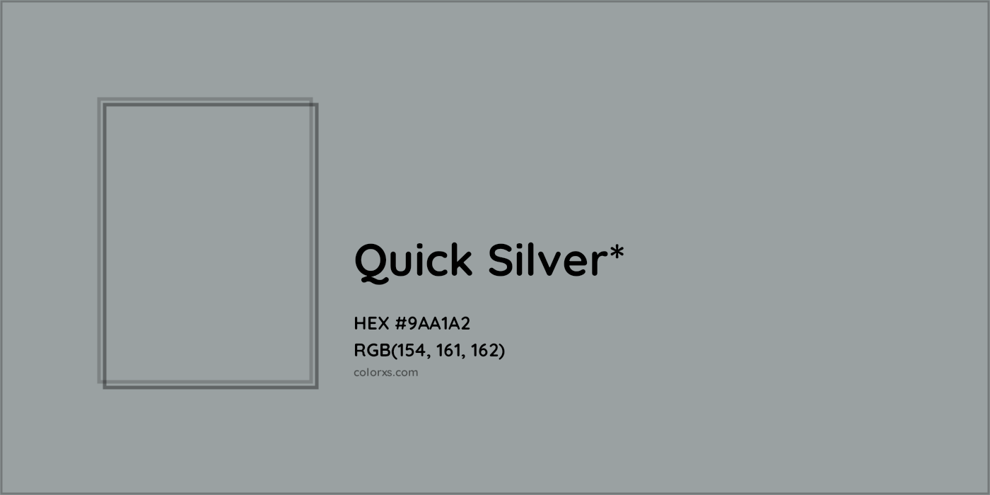 HEX #9AA1A2 Color Name, Color Code, Palettes, Similar Paints, Images