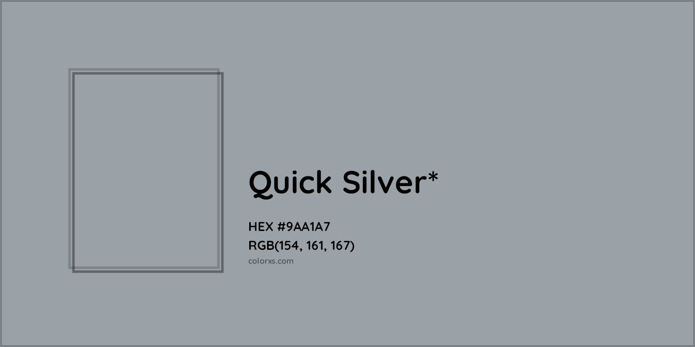 HEX #9AA1A7 Color Name, Color Code, Palettes, Similar Paints, Images