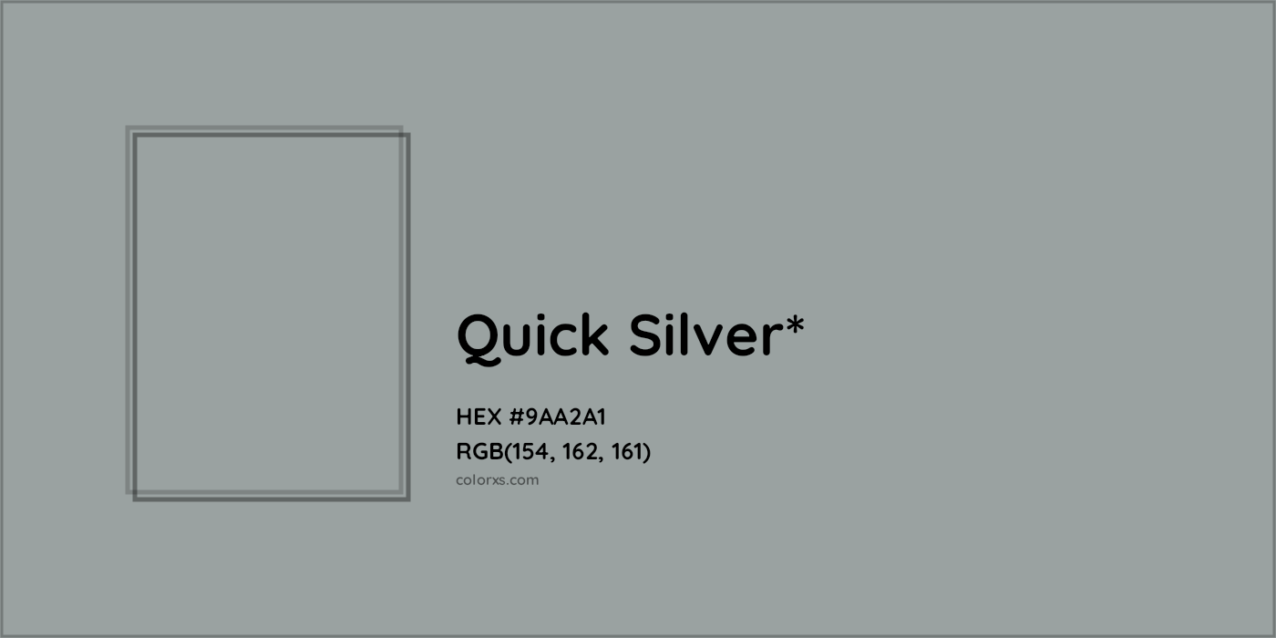 HEX #9AA2A1 Color Name, Color Code, Palettes, Similar Paints, Images