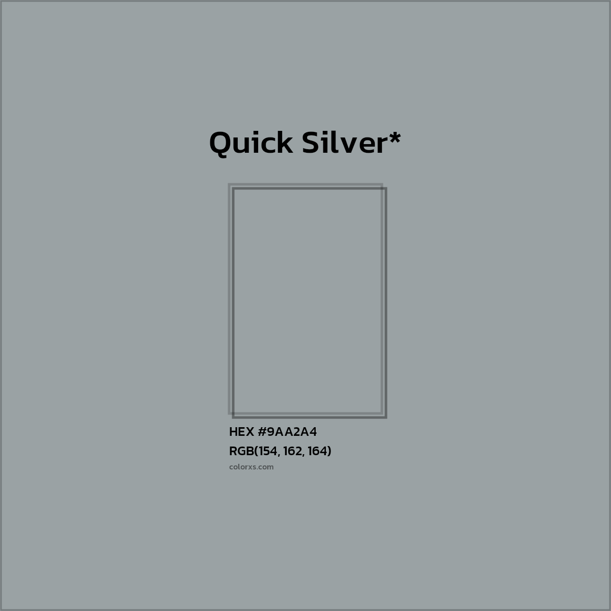 HEX #9AA2A4 Color Name, Color Code, Palettes, Similar Paints, Images