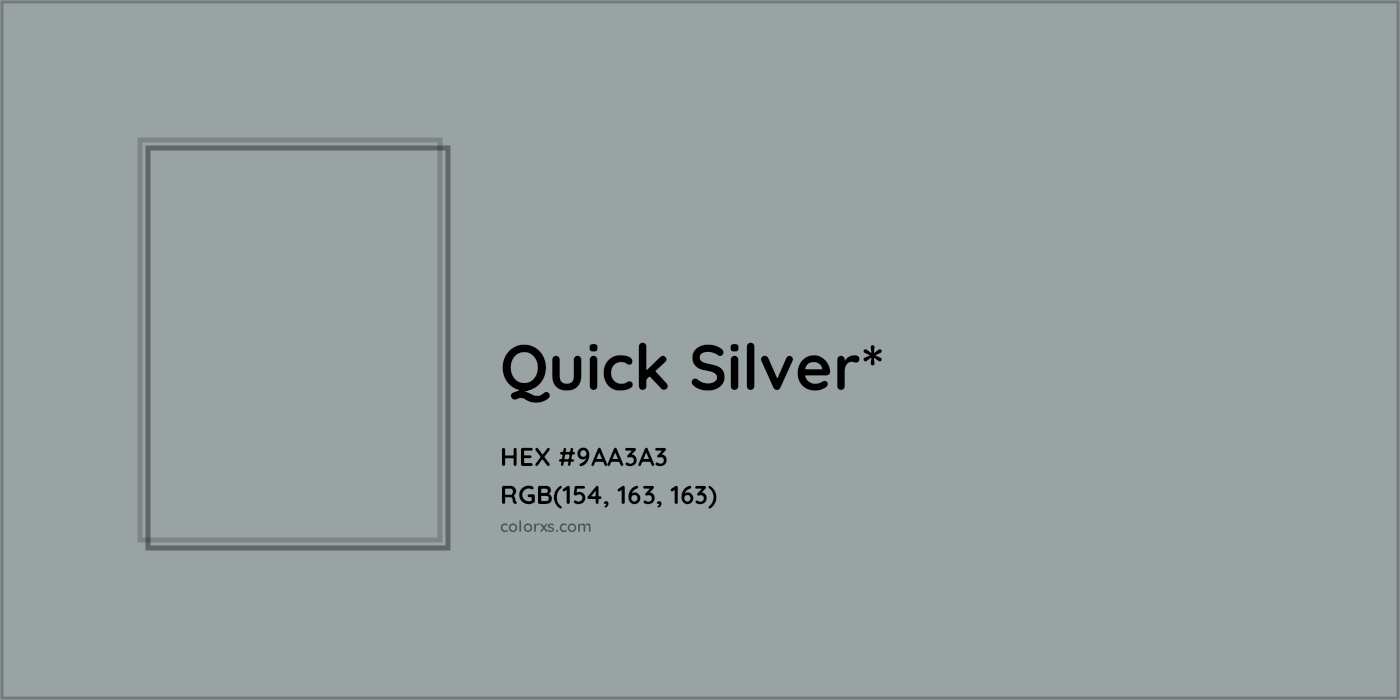 HEX #9AA3A3 Color Name, Color Code, Palettes, Similar Paints, Images