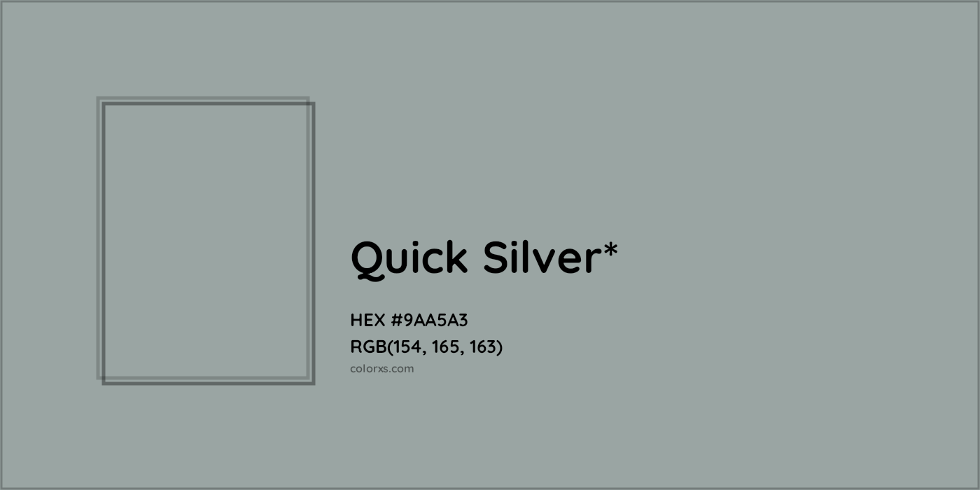 HEX #9AA5A3 Color Name, Color Code, Palettes, Similar Paints, Images