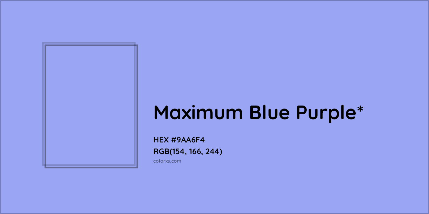 HEX #9AA6F4 Color Name, Color Code, Palettes, Similar Paints, Images