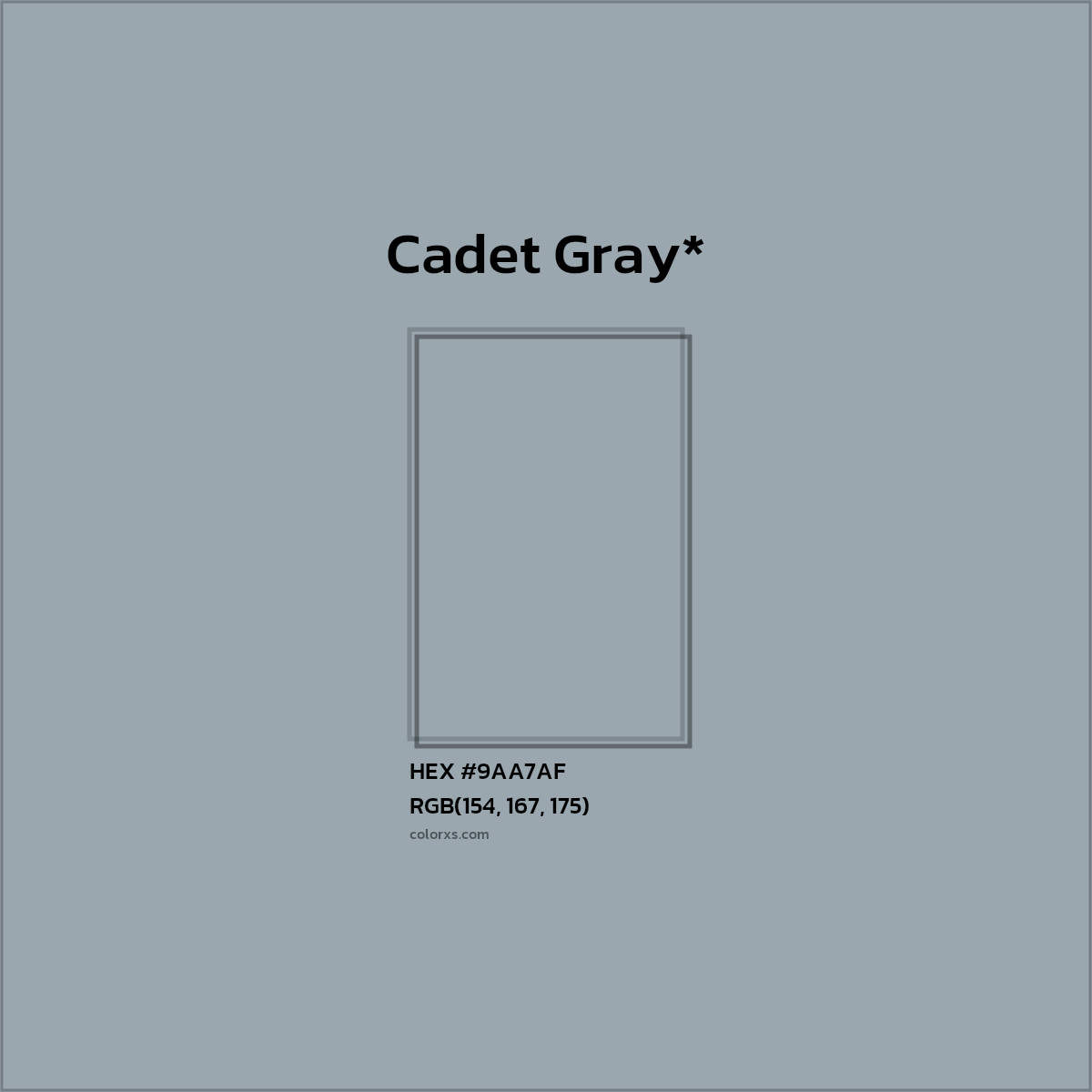 HEX #9AA7AF Color Name, Color Code, Palettes, Similar Paints, Images