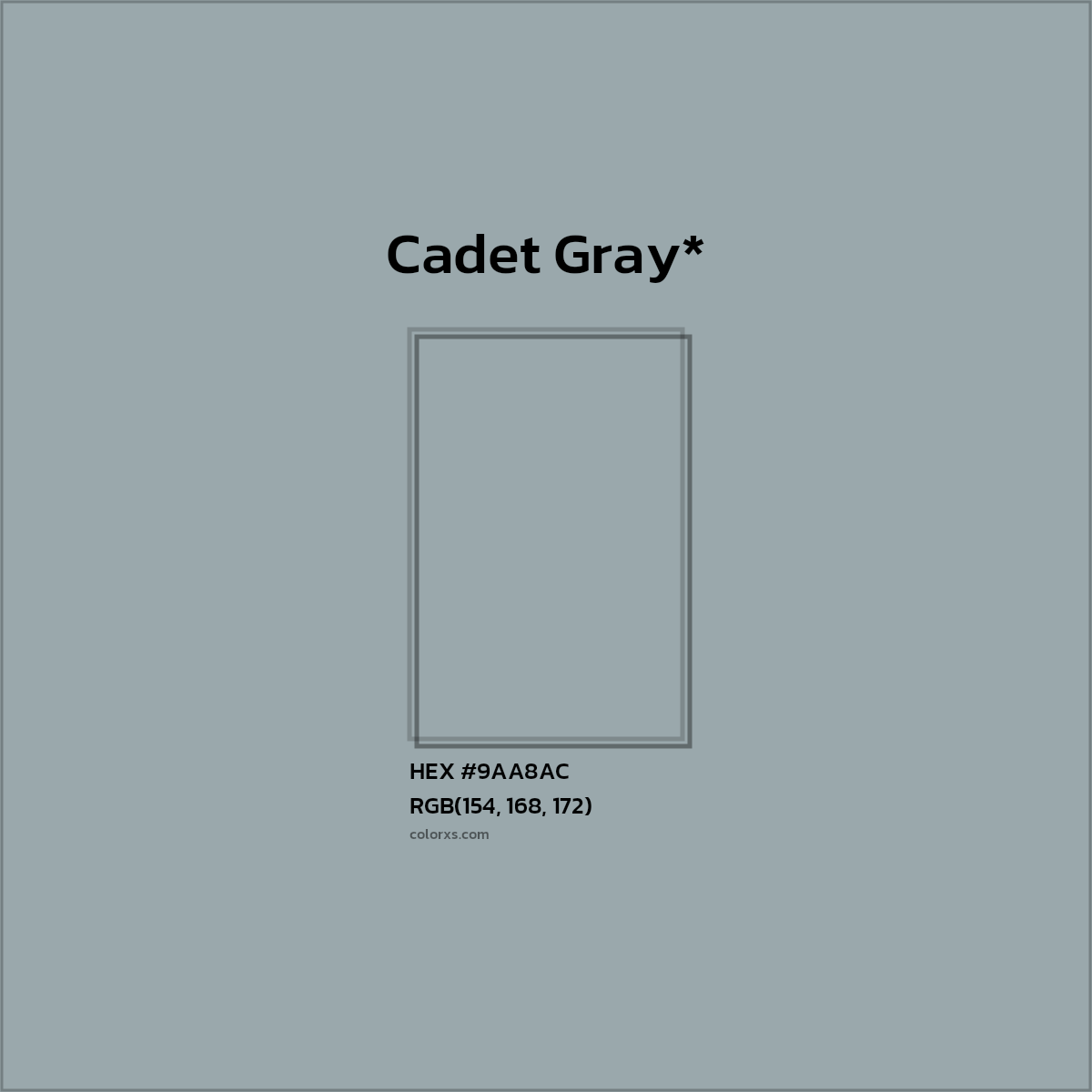 HEX #9AA8AC Color Name, Color Code, Palettes, Similar Paints, Images
