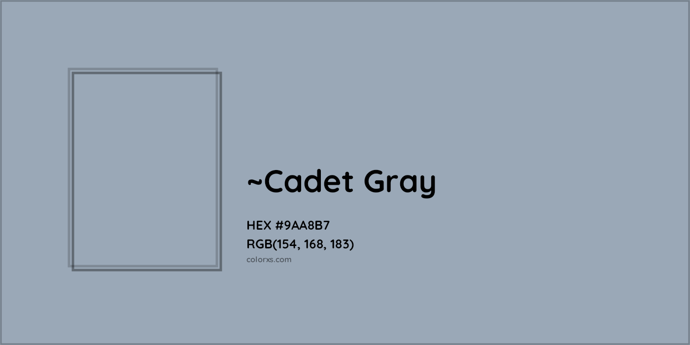 HEX #9AA8B7 Color Name, Color Code, Palettes, Similar Paints, Images