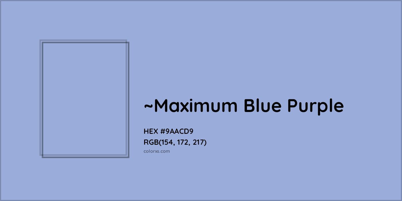 HEX #9AACD9 Color Name, Color Code, Palettes, Similar Paints, Images