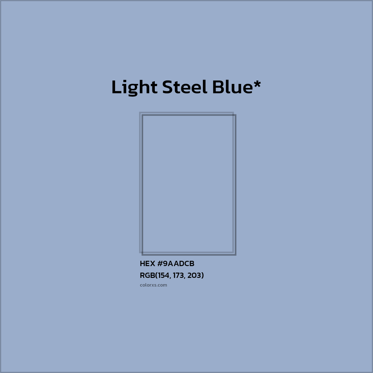 HEX #9AADCB Color Name, Color Code, Palettes, Similar Paints, Images