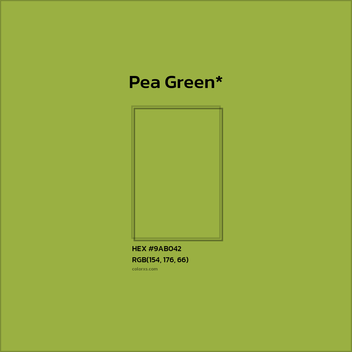 HEX #9AB042 Color Name, Color Code, Palettes, Similar Paints, Images
