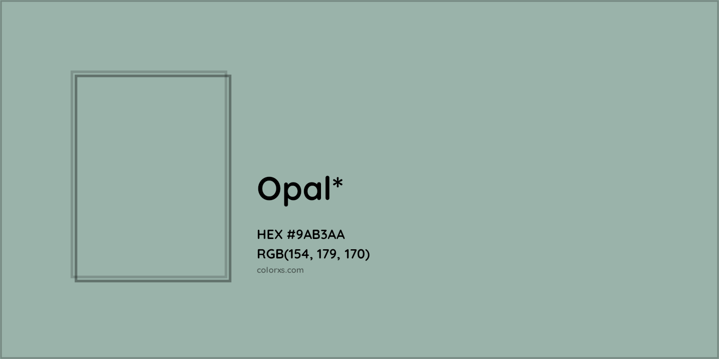 HEX #9AB3AA Color Name, Color Code, Palettes, Similar Paints, Images