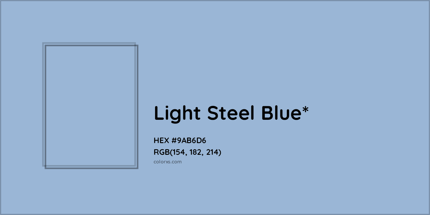 HEX #9AB6D6 Color Name, Color Code, Palettes, Similar Paints, Images