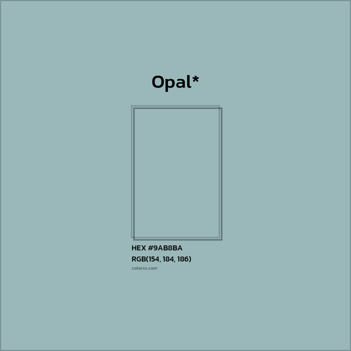 HEX #9AB8BA Color Name, Color Code, Palettes, Similar Paints, Images