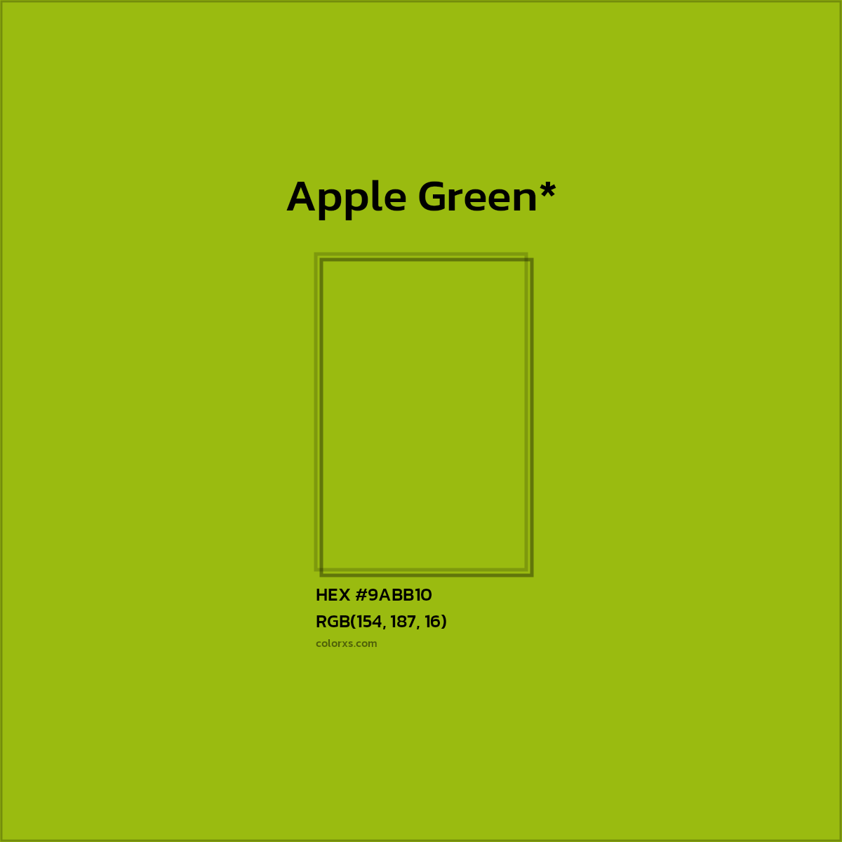 HEX #9ABB10 Color Name, Color Code, Palettes, Similar Paints, Images