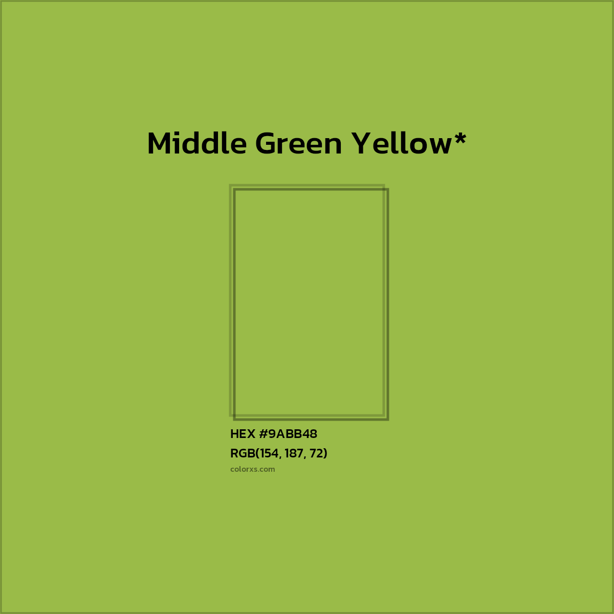 HEX #9ABB48 Color Name, Color Code, Palettes, Similar Paints, Images