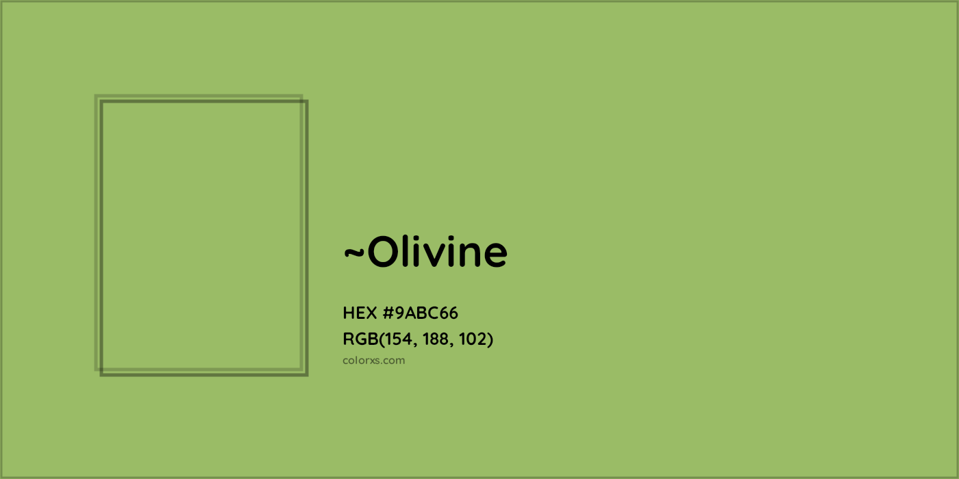 HEX #9ABC66 Color Name, Color Code, Palettes, Similar Paints, Images