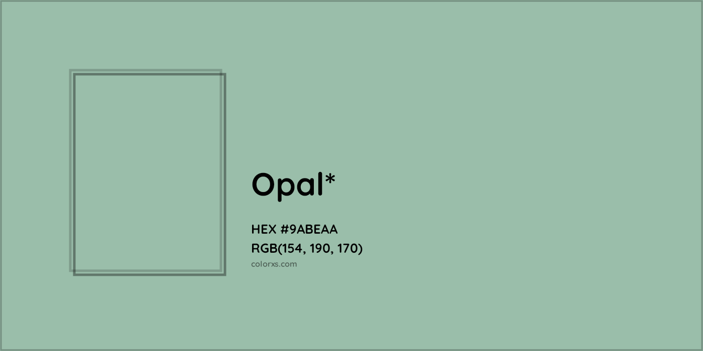 HEX #9ABEAA Color Name, Color Code, Palettes, Similar Paints, Images