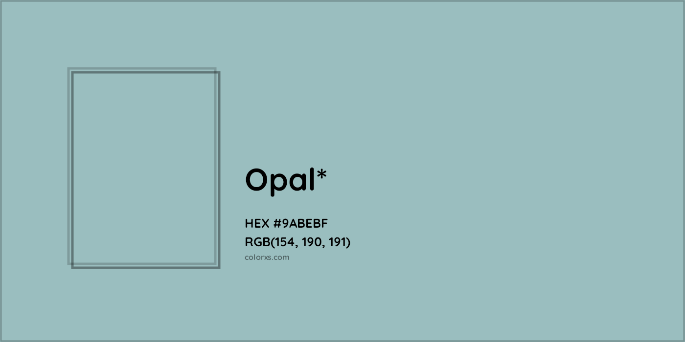 HEX #9ABEBF Color Name, Color Code, Palettes, Similar Paints, Images