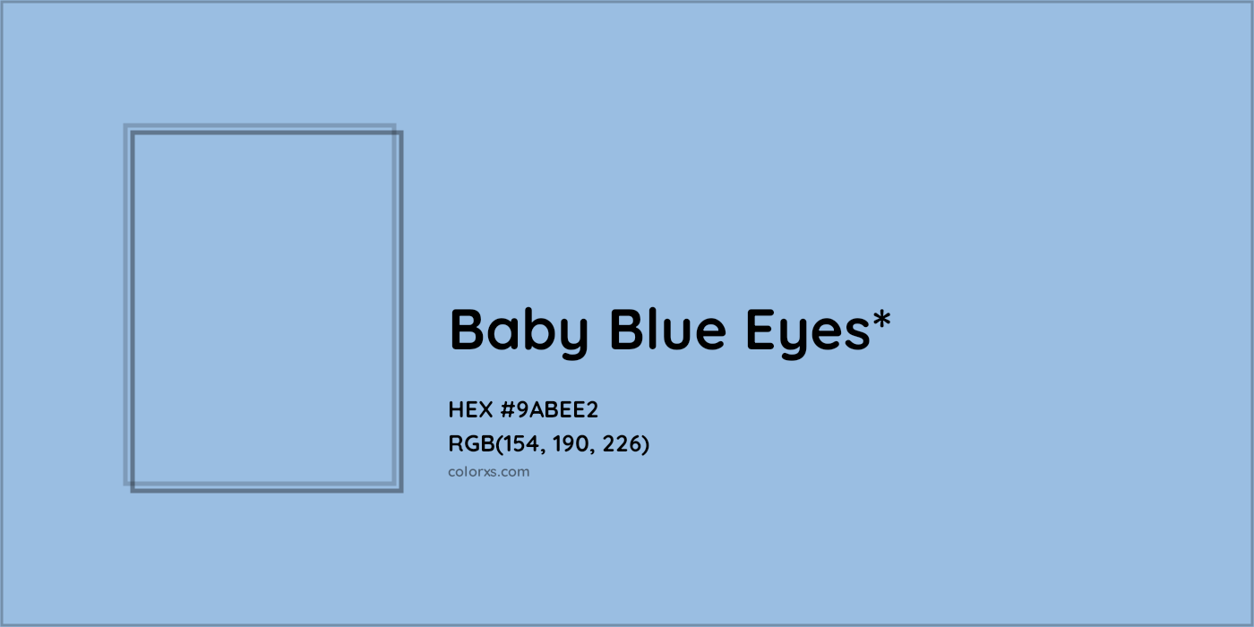 HEX #9ABEE2 Color Name, Color Code, Palettes, Similar Paints, Images