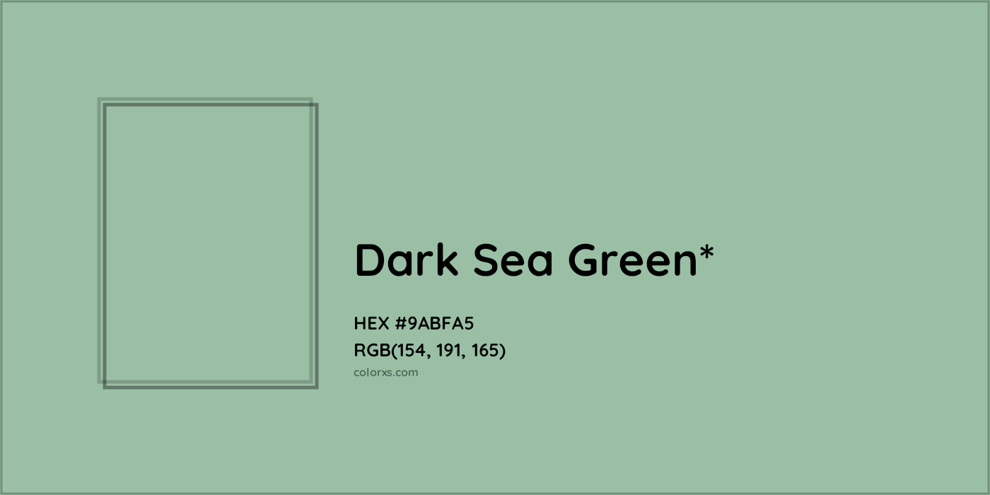 HEX #9ABFA5 Color Name, Color Code, Palettes, Similar Paints, Images