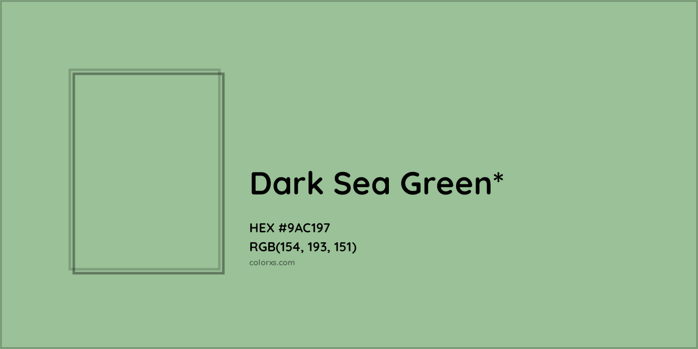 HEX #9AC197 Color Name, Color Code, Palettes, Similar Paints, Images
