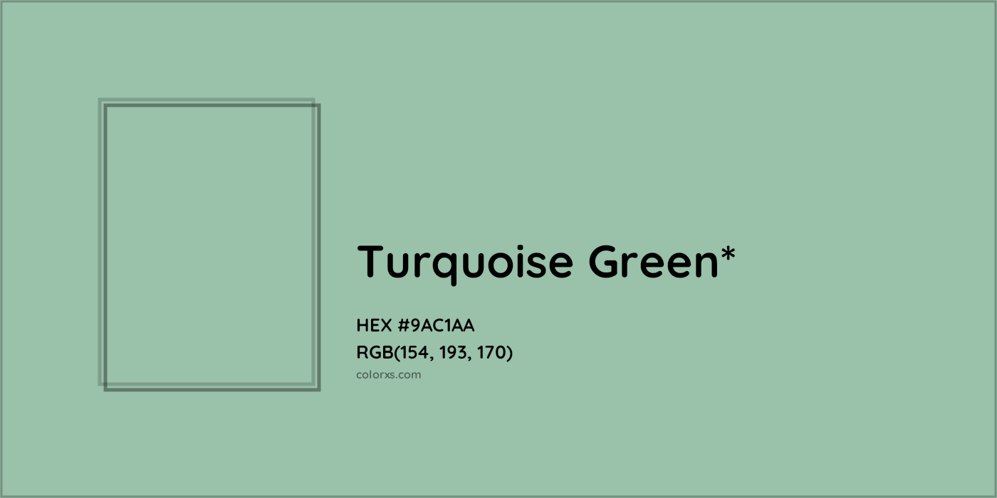 HEX #9AC1AA Color Name, Color Code, Palettes, Similar Paints, Images