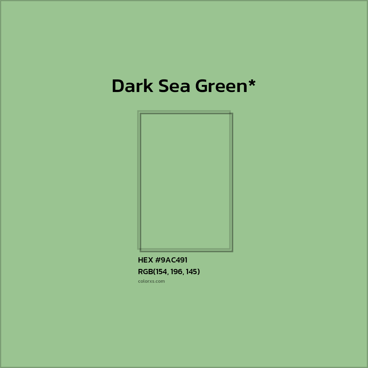 HEX #9AC491 Color Name, Color Code, Palettes, Similar Paints, Images