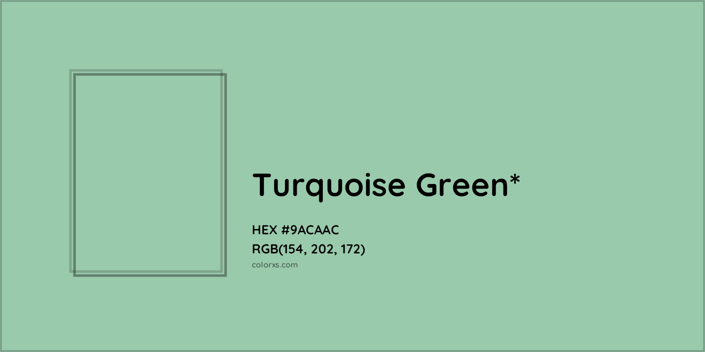 HEX #9ACAAC Color Name, Color Code, Palettes, Similar Paints, Images