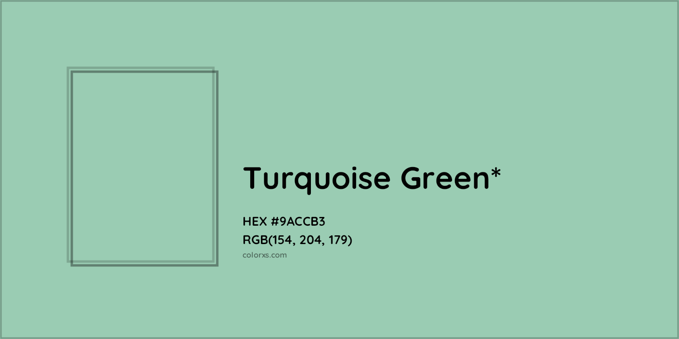 HEX #9ACCB3 Color Name, Color Code, Palettes, Similar Paints, Images