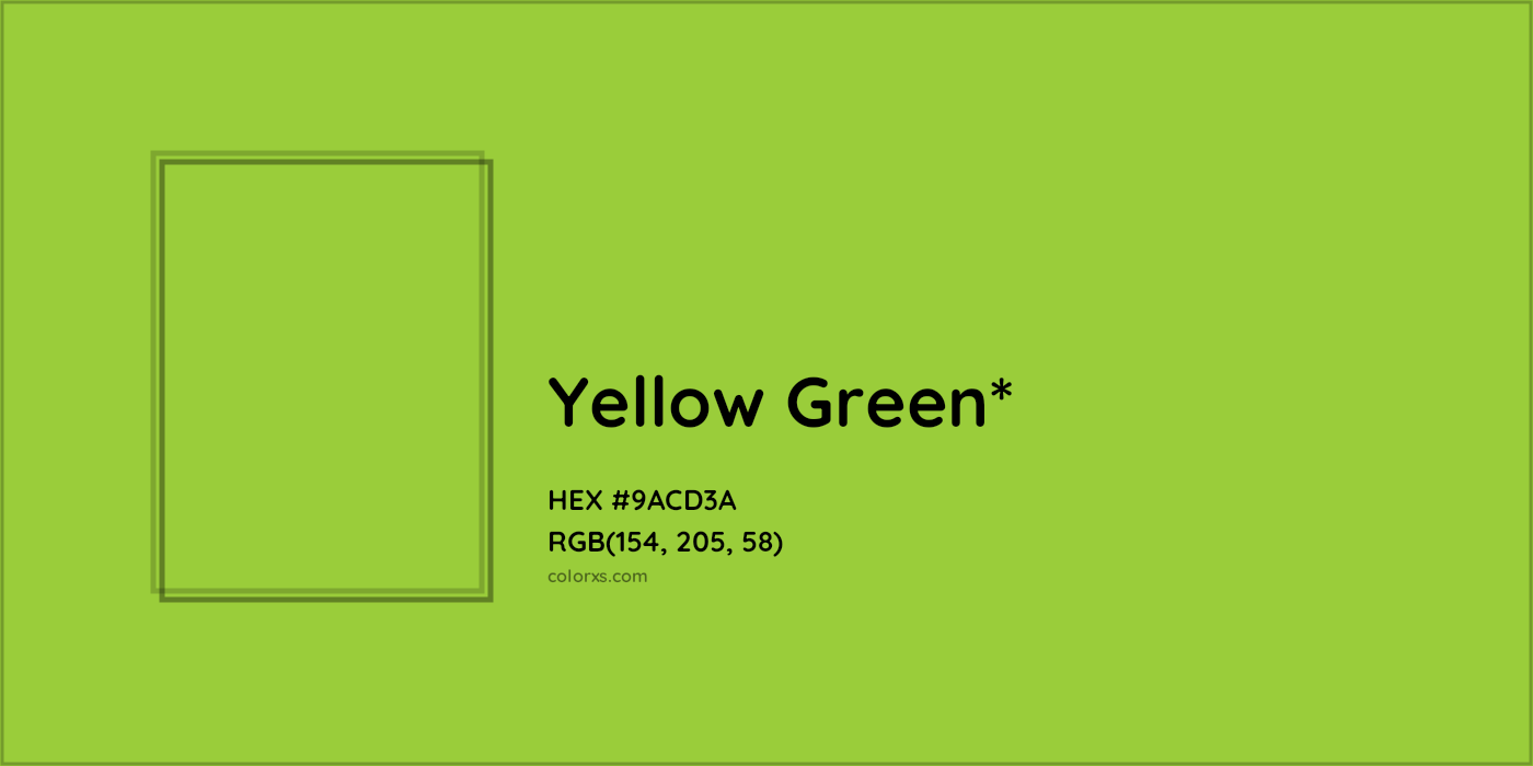 HEX #9ACD3A Color Name, Color Code, Palettes, Similar Paints, Images