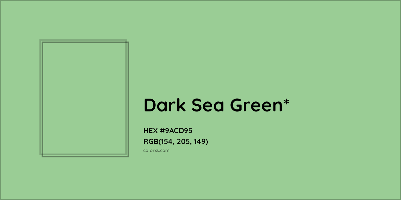 HEX #9ACD95 Color Name, Color Code, Palettes, Similar Paints, Images