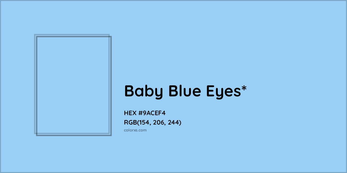 HEX #9ACEF4 Color Name, Color Code, Palettes, Similar Paints, Images