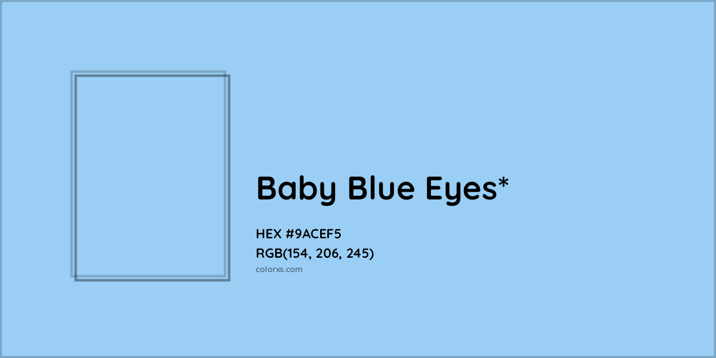 HEX #9ACEF5 Color Name, Color Code, Palettes, Similar Paints, Images