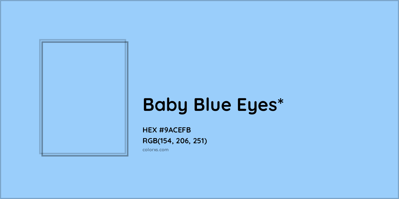 HEX #9ACEFB Color Name, Color Code, Palettes, Similar Paints, Images