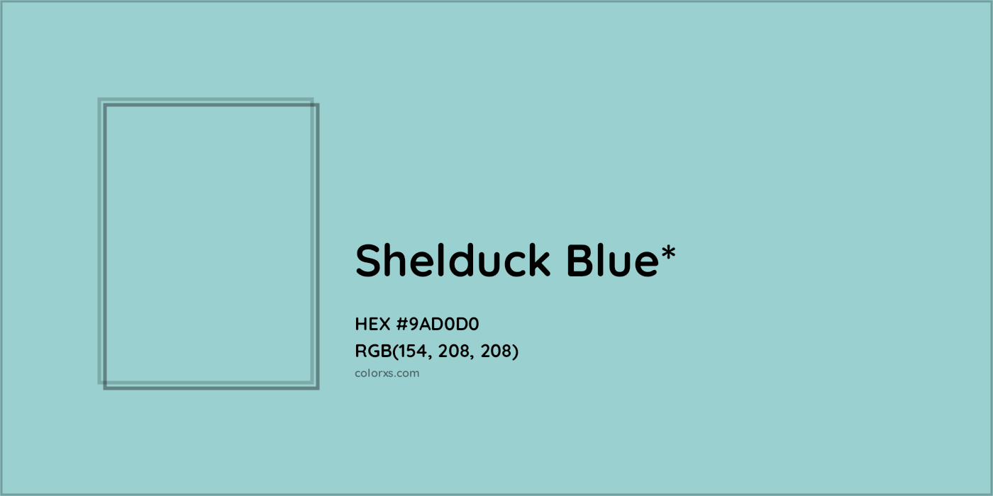 HEX #9AD0D0 Color Name, Color Code, Palettes, Similar Paints, Images