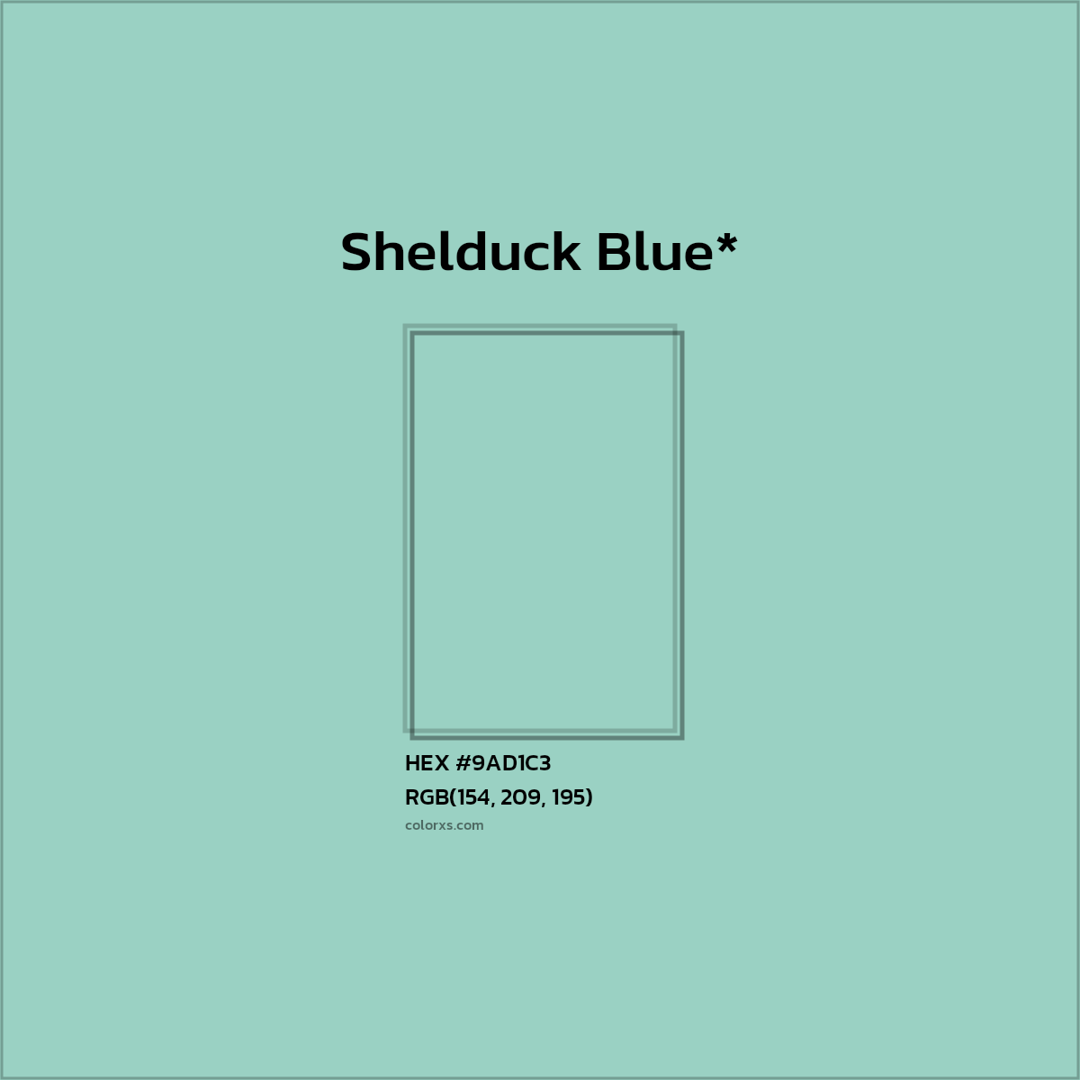 HEX #9AD1C3 Color Name, Color Code, Palettes, Similar Paints, Images