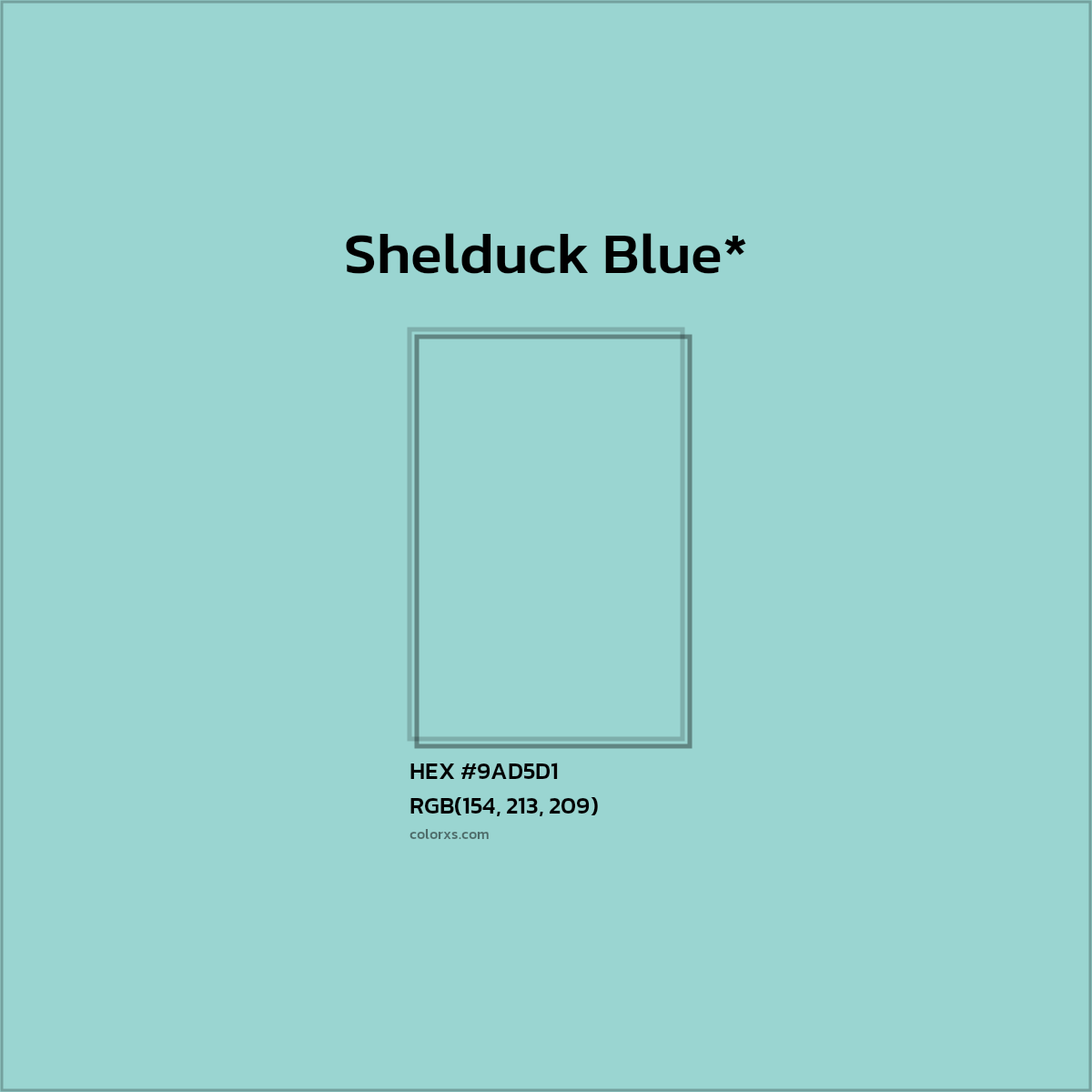 HEX #9AD5D1 Color Name, Color Code, Palettes, Similar Paints, Images