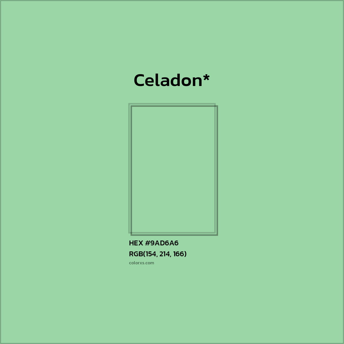 HEX #9AD6A6 Color Name, Color Code, Palettes, Similar Paints, Images