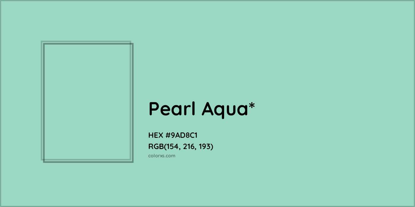 HEX #9AD8C1 Color Name, Color Code, Palettes, Similar Paints, Images